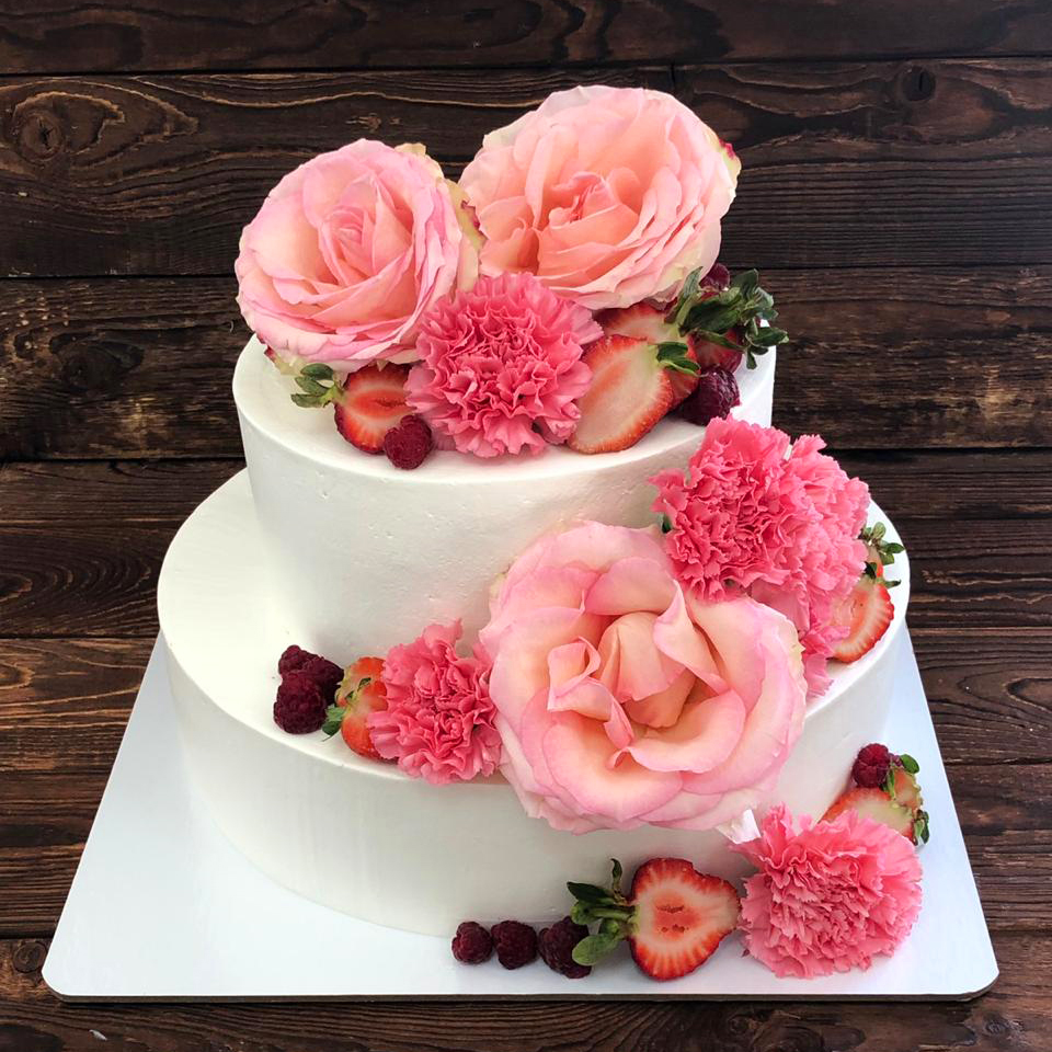 торт, цветы, 2 яруса, свадьба. юбилей